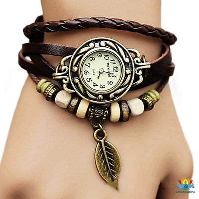 Montre Vintage Feuille de bronze