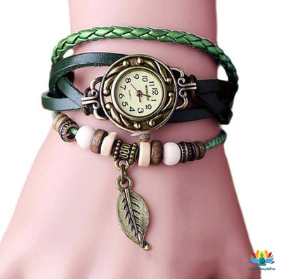 Montre Vintage Feuille de bronze