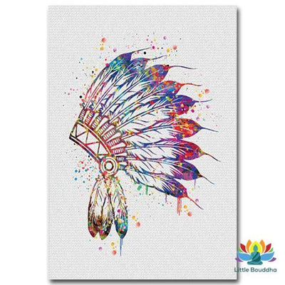 Peinture sur toile Amérindien