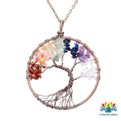 Pendentif Arbre de vie 7 chakras