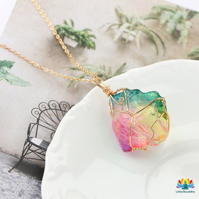 Pendentif en Quartz Coloré