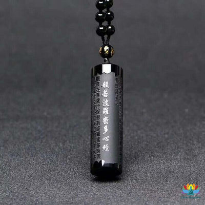 Pendentif Mantras en Obsidienne