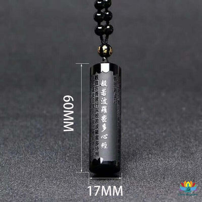 Pendentif Mantras en Obsidienne