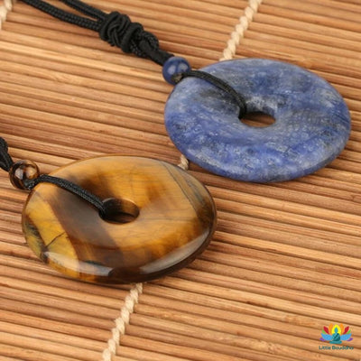 Pendentif porte-bonheur Pi chinois en pierres naturelles