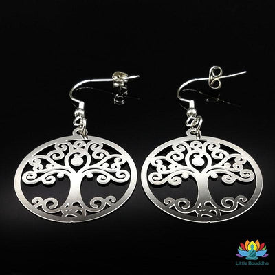 Boucles doreilles Arbre dArgent