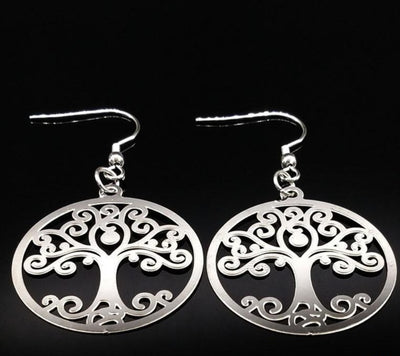 Boucles doreilles Arbre dArgent