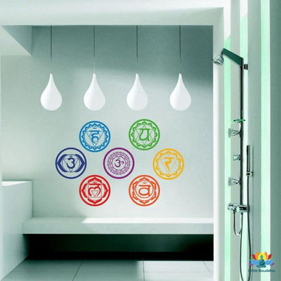 Stickers muraux 7 chakras - 19 x19cm