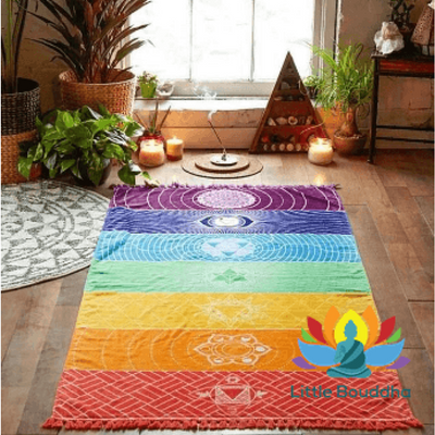 Tapis en coton 7 Chakras