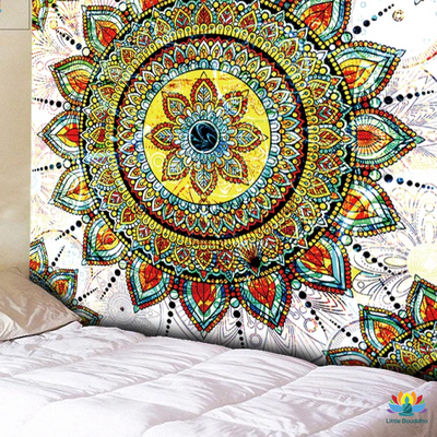 Toile textile Mandala Floral