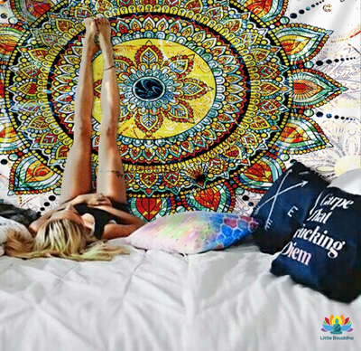 Toile textile Mandala Floral